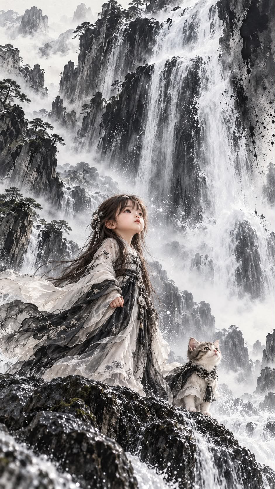 The Celestial Waterfall of Ink