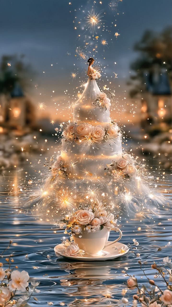Solar-Flare Wedding Cake in a Garden output 7