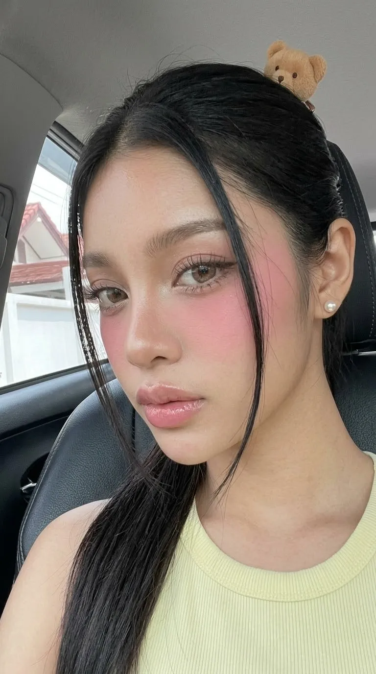 Pastel Car Selfie Portrait output 3