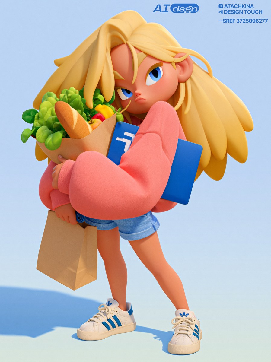Midjourney 3D Style Reference output 1