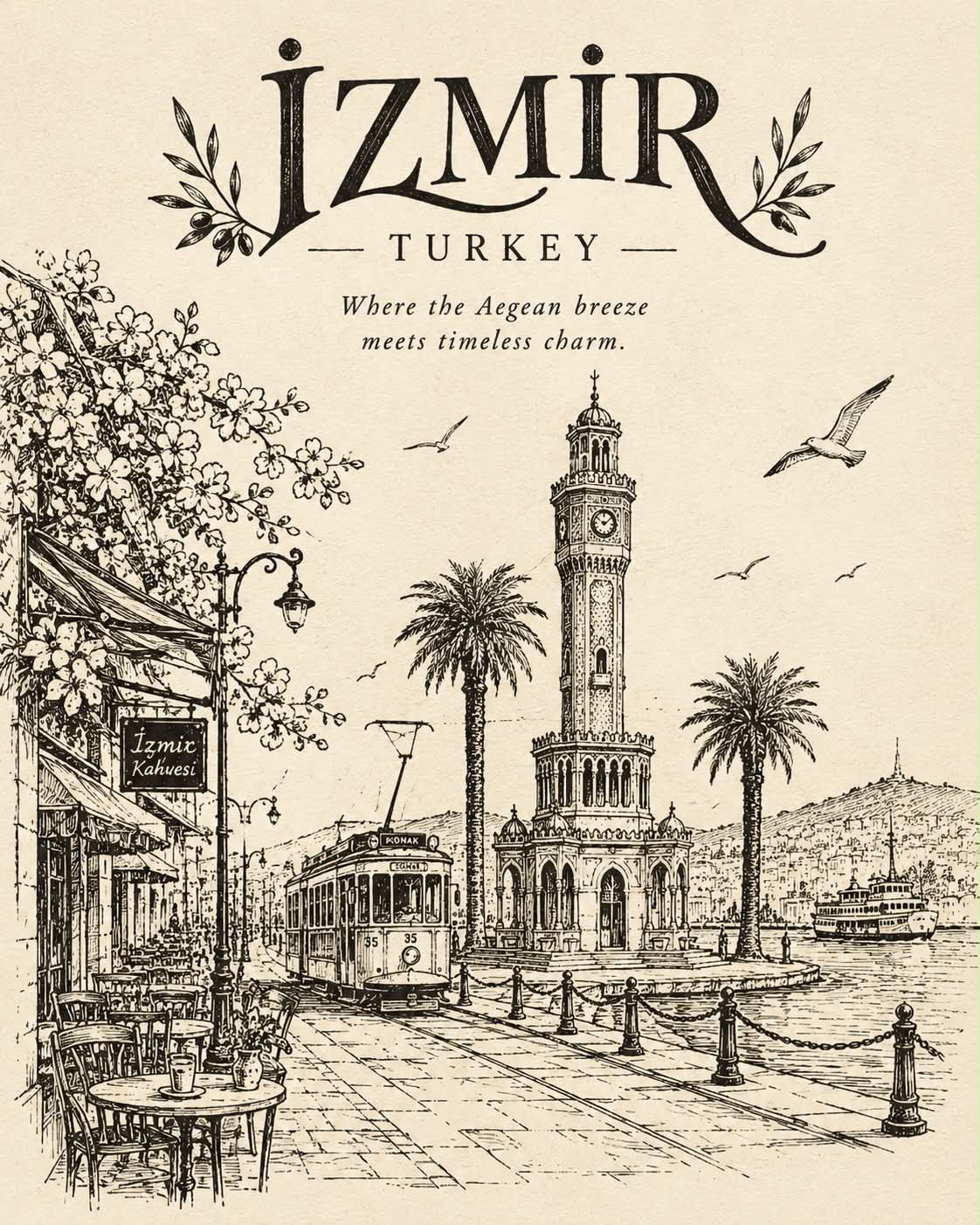 Vintage Architectural Travel Illustration output 2