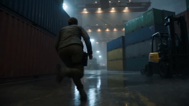 Frozen Destruction: Port Heist Action Sequence