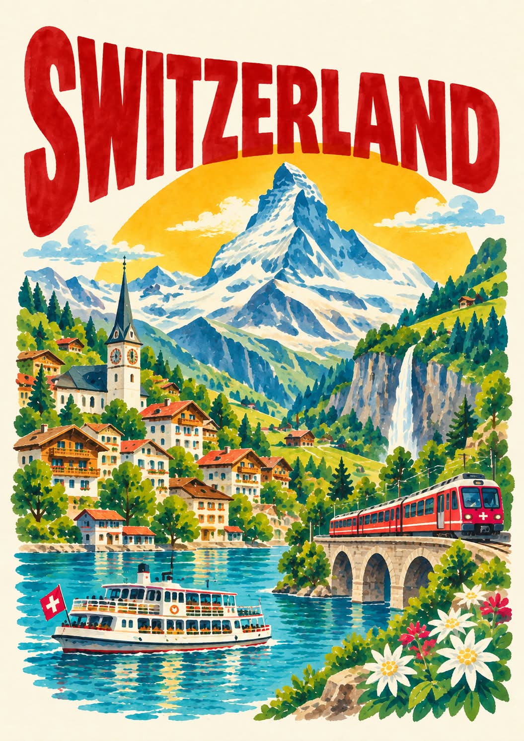 Vintage Illustrated Travel Poster output 2