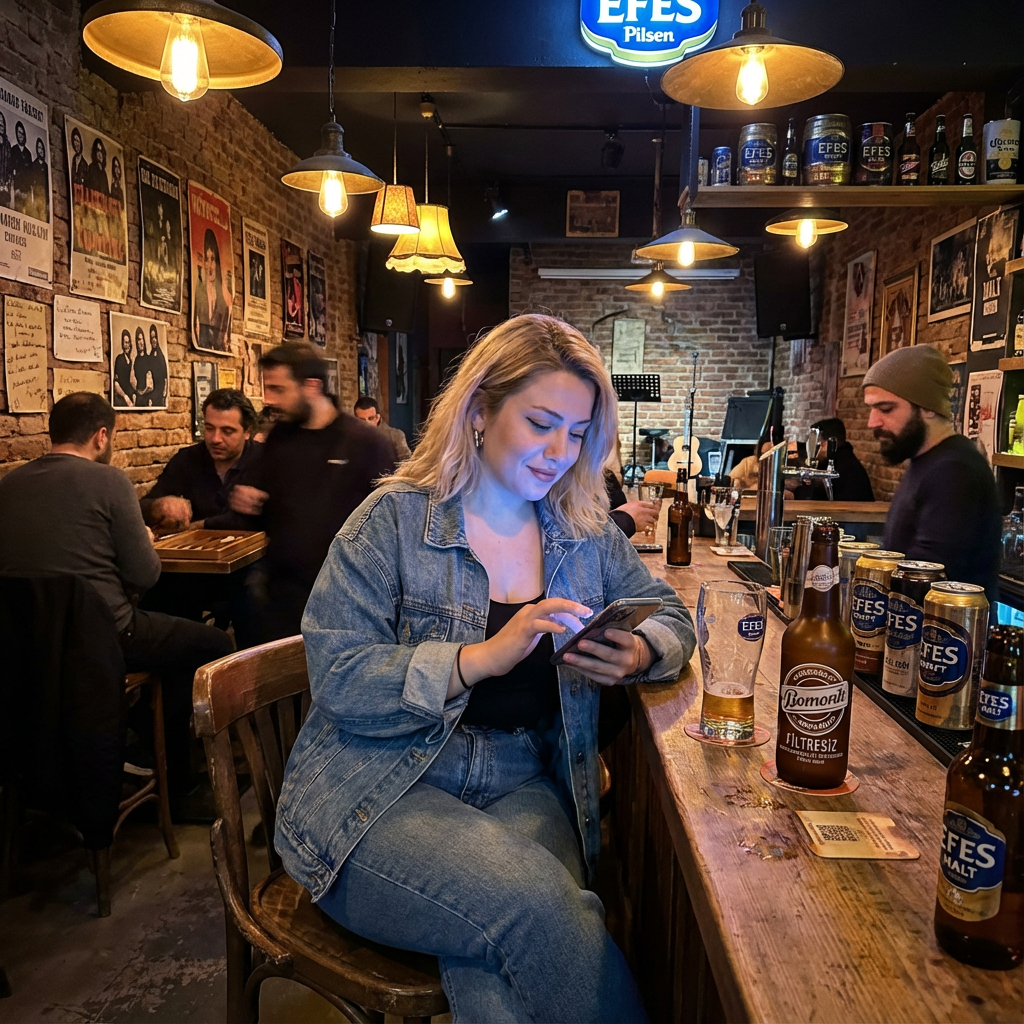 Ultra-Realistic Ankara Indie Bar Scene Description output 1