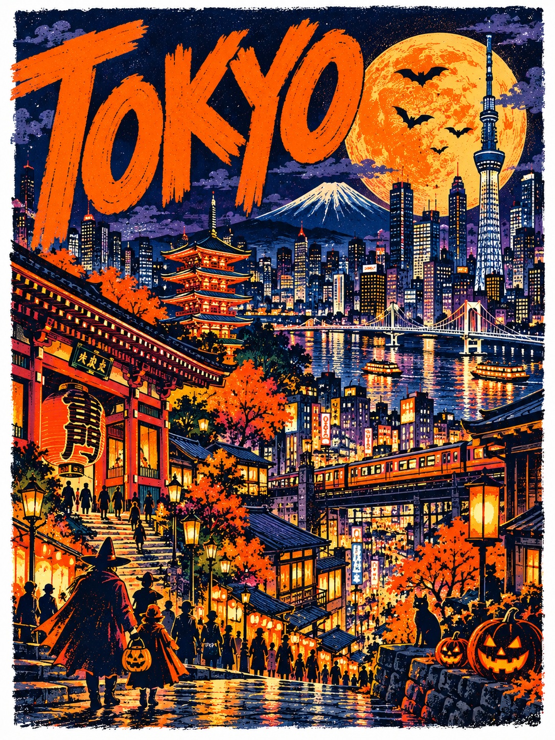 Halloween Travel Poster for ${destination} output 4