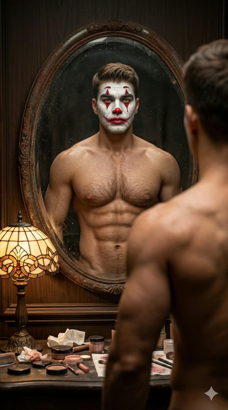 Joker Mirror Reflection Editorial Portrait output 1