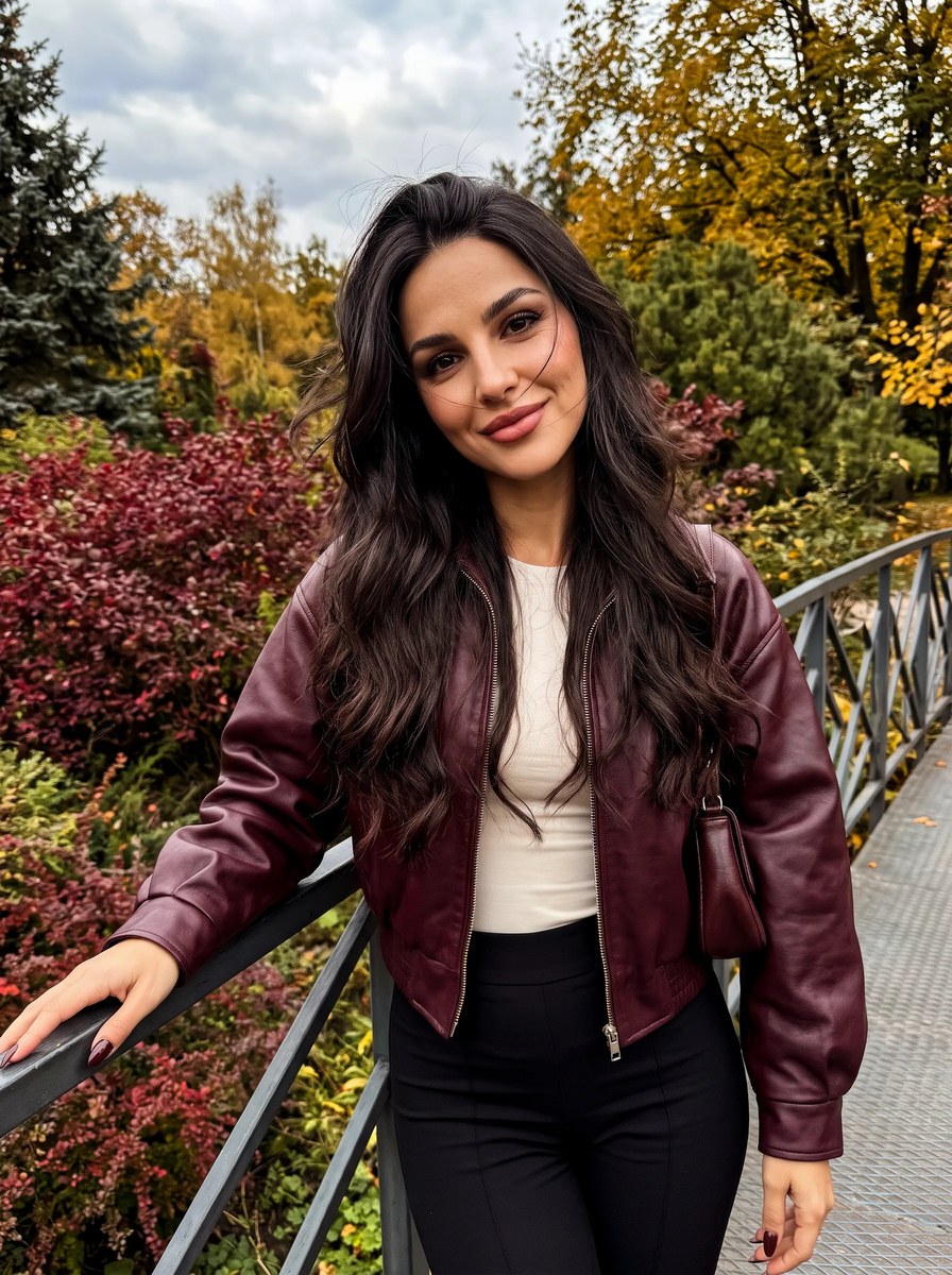 Cherry Leather Autumn Portrait output 1