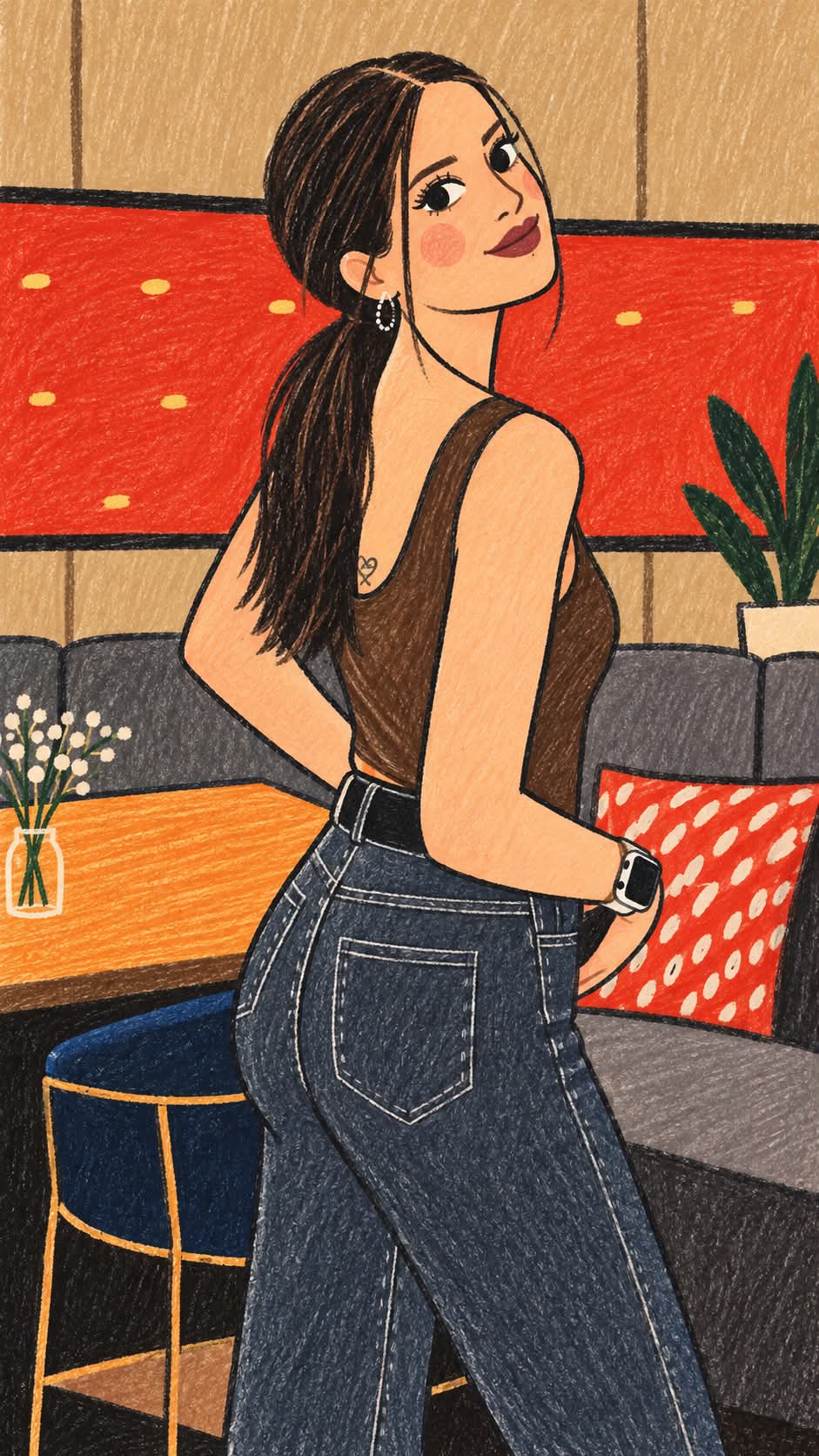 Naïve Colored-Pencil Photo Illustration output 4
