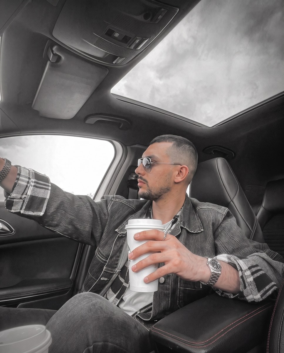 Moody Selective-Color Car Portrait