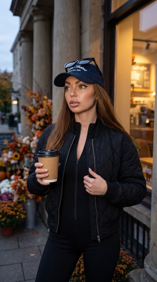 Hyperrealistic Street-Style Café Portrait output 1