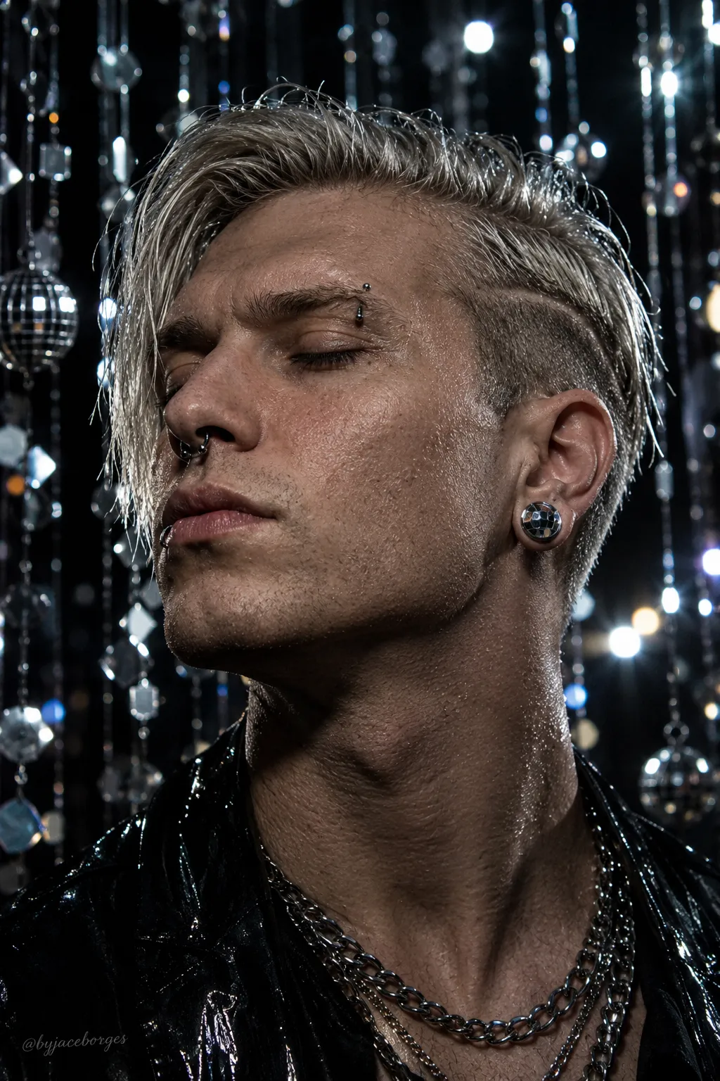 Mirrorball Veil: Wet-Look Female Beauty Editorial output 2
