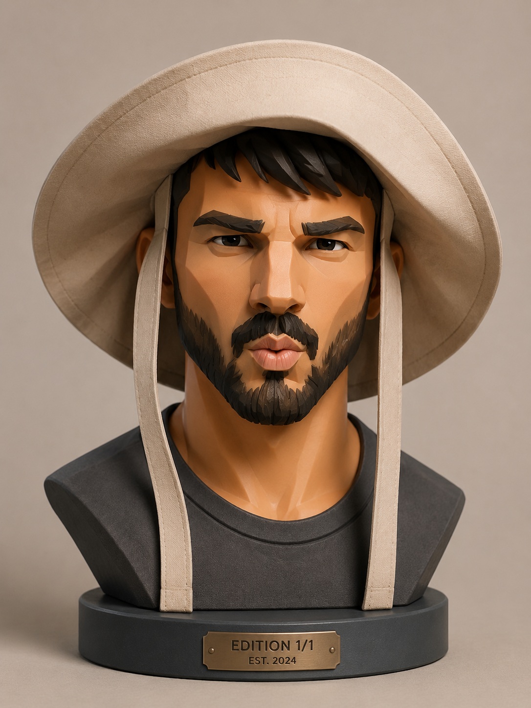 Stylized 3D Designer Figurine Portrait