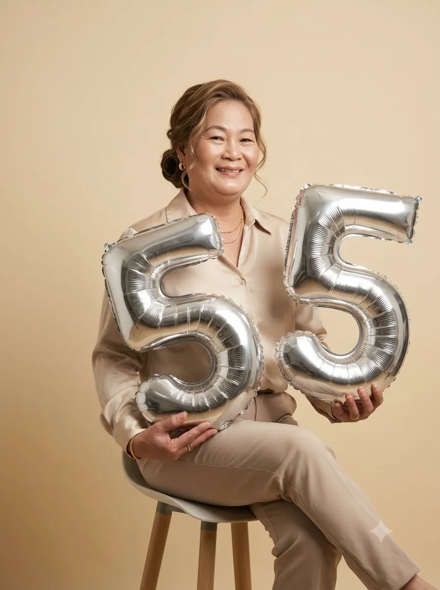 Elegant 55th Birthday Studio Portrait output 4