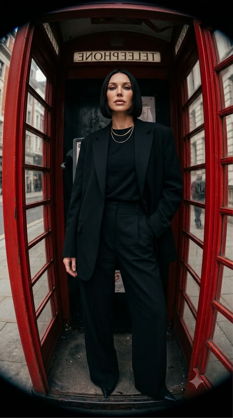 Fisheye High-Fashion Portrait in a Vintage Telephone Booth output 2