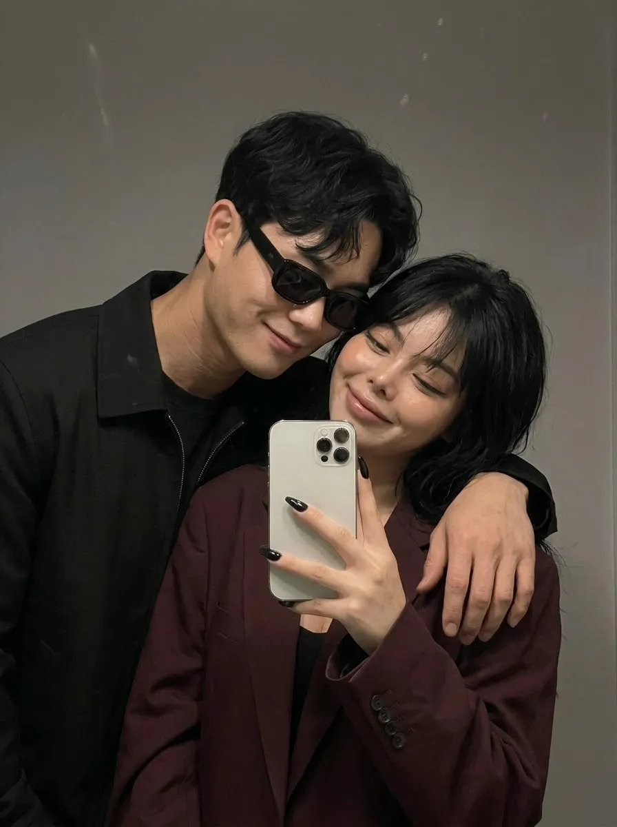 Romantic Couple Mirror Selfie with Identity Preservation output 5