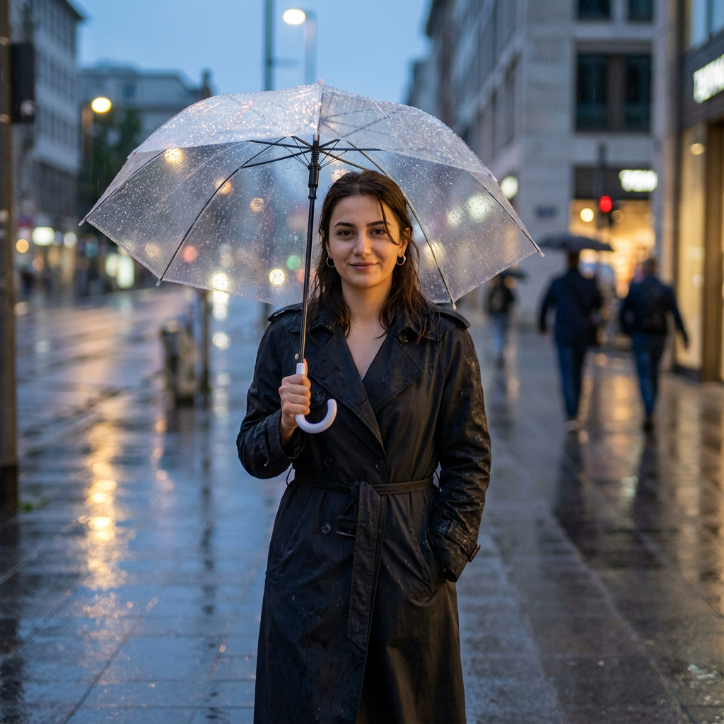 Rainy Umbrella Street (full-body) output 1