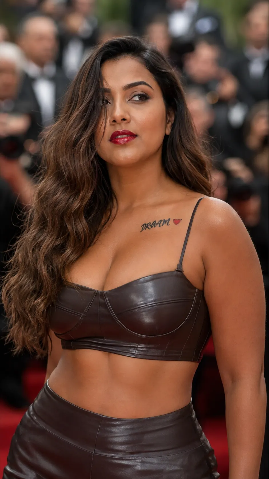 Photorealistic Red-Carpet Portrait of a Young South Asian Woman