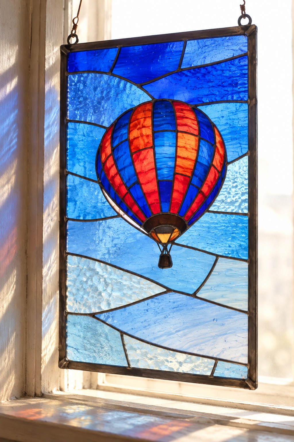 Photograph a Sunlit Stained-Glass Panel from a Reference Photo output 2