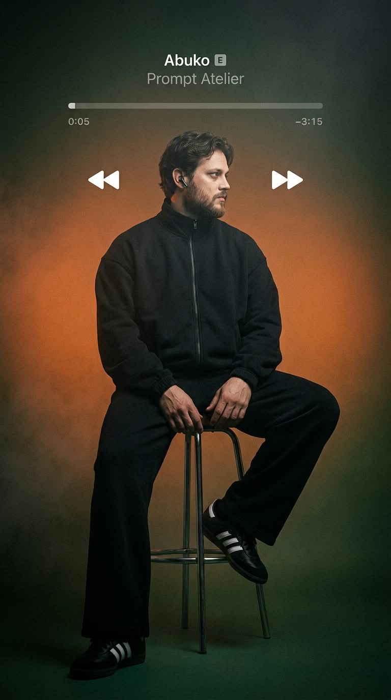 Surreal Minimalist Album-Cover Portrait output 1