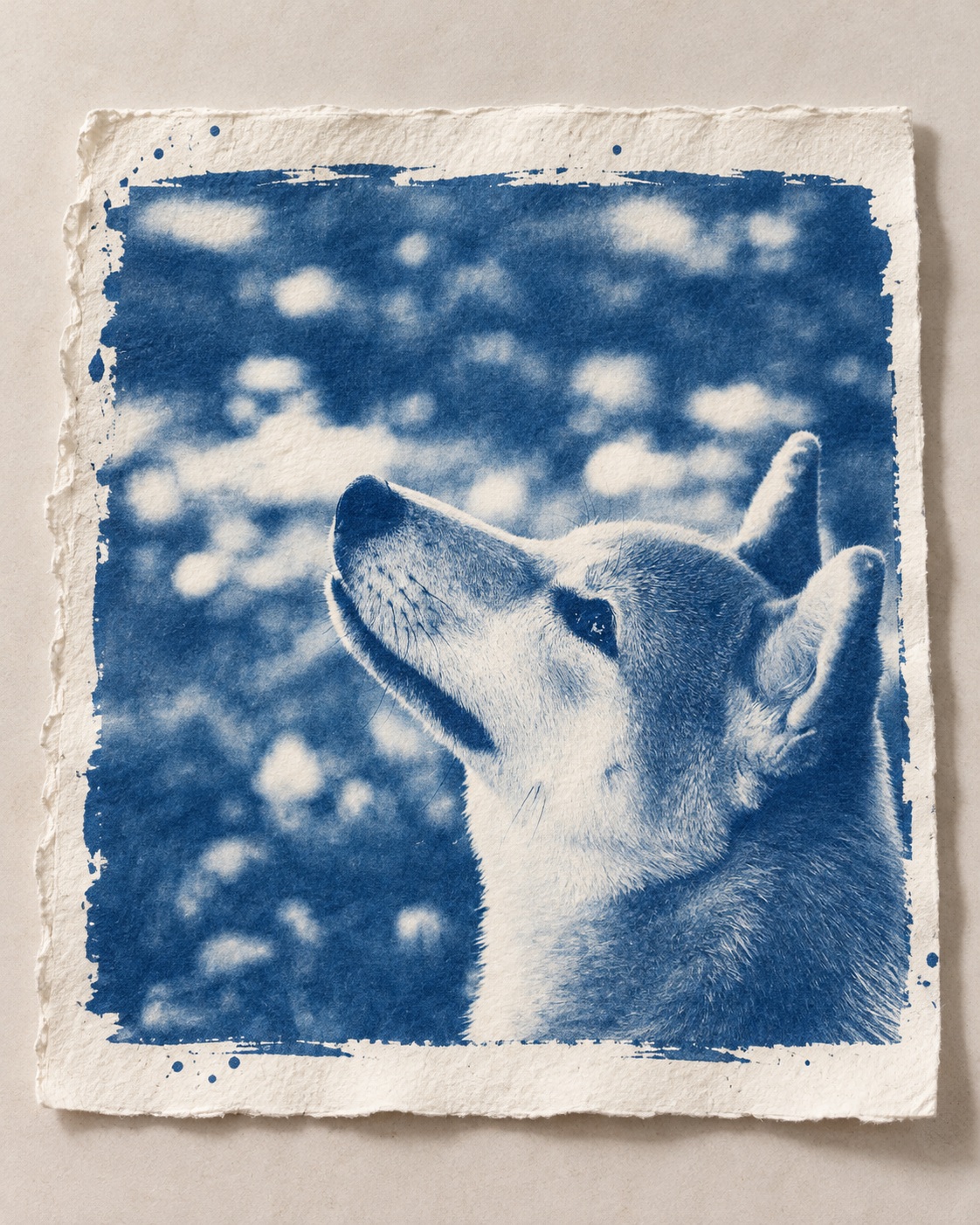 Handmade Cyanotype Print from a Photo output 3