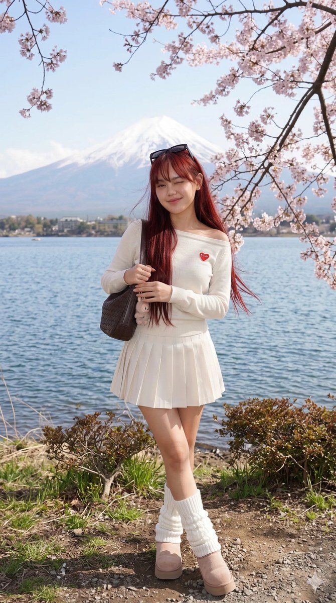Sakura Season Portrait at Lake Kawaguchi output 2