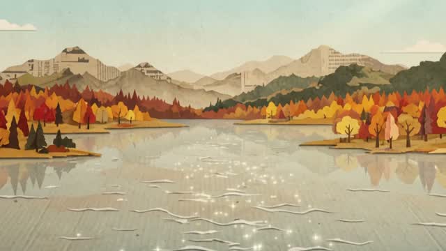 Autumn Lakeside Paper-Cutout Animation