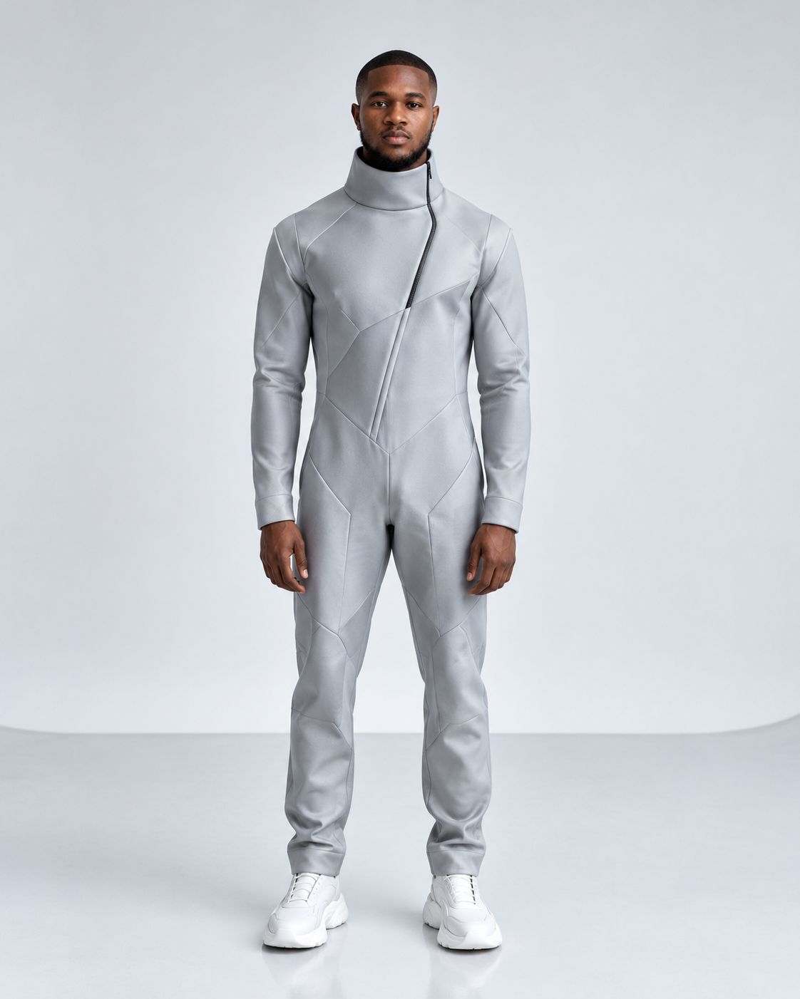 Photorealistic Futuristic Fashion Portrait of a Young Man