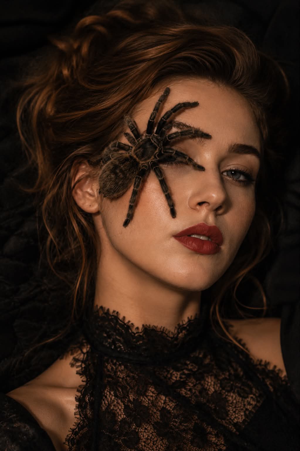 Realistic Close-Up Portrait with a Tarantula output 2