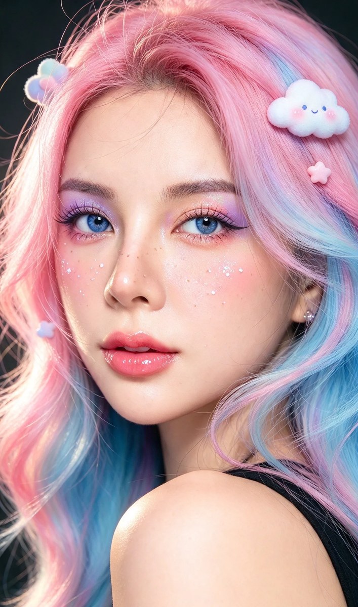 Pastel Cloud-Clip Macro Beauty Portrait output 2