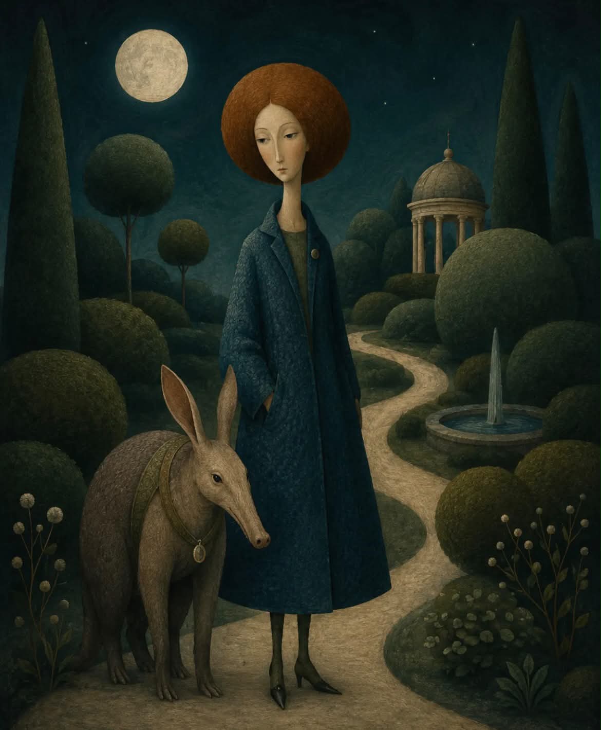 Surreal Topiary Storybook Illustration output 3