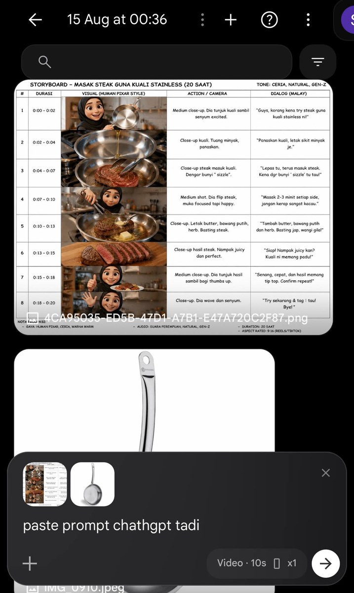 Create a Consistent Product Storyboard and Video Clips output 4