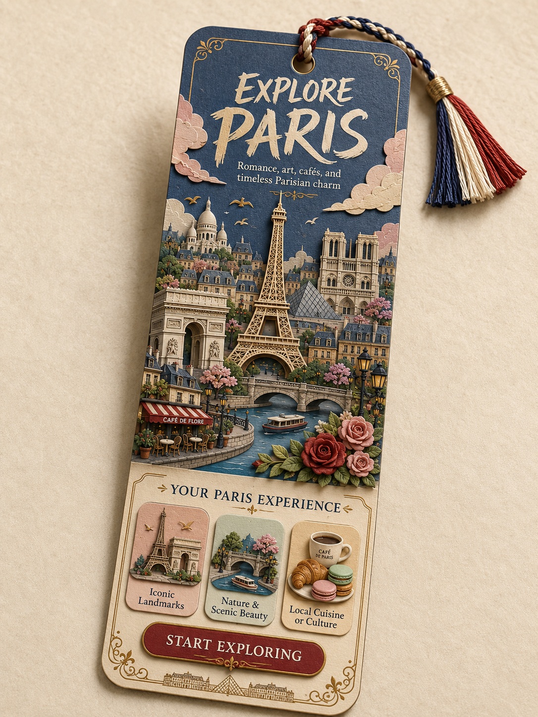 Luxury Papercraft Travel Bookmark
