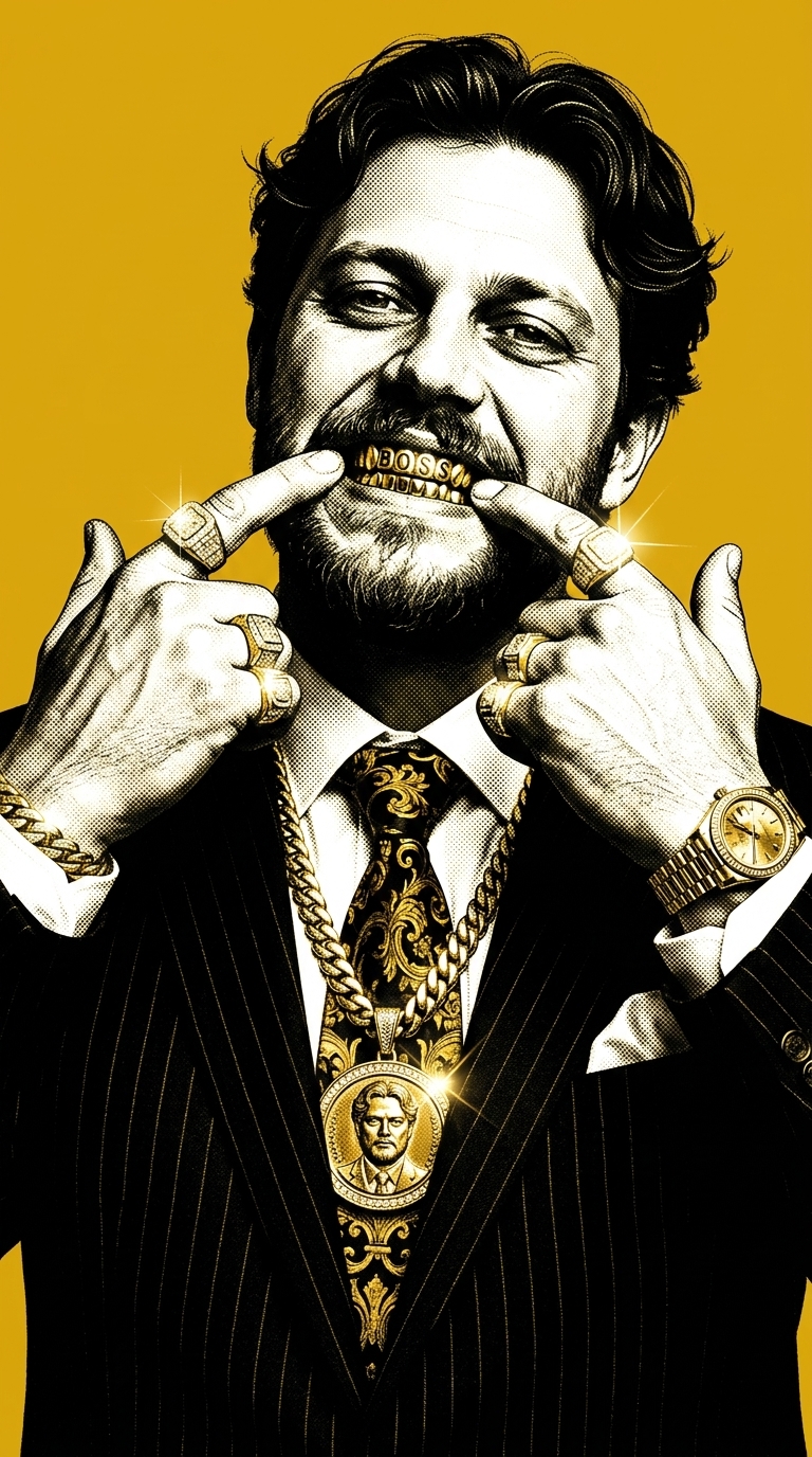 Vintage Hip-Hop Luxury Portrait Illustration output 1