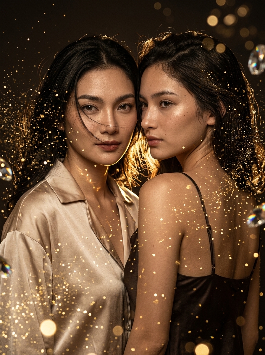 Golden Noir Luxury Portrait with Maximum Gold Sparkle output 5
