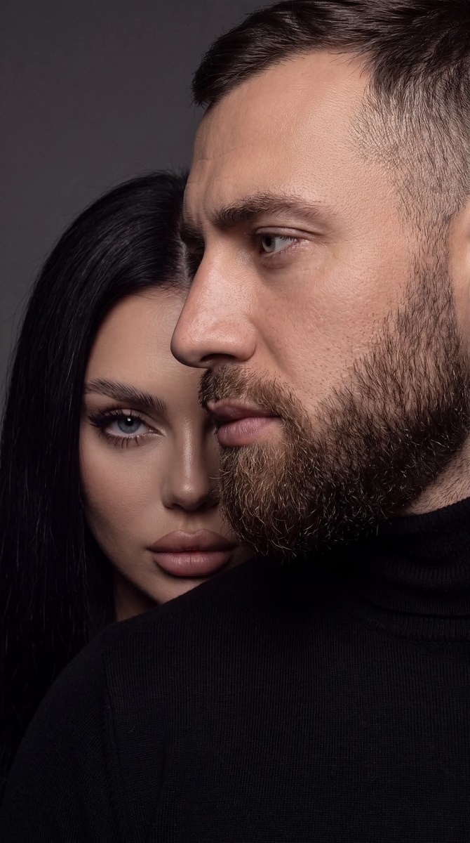Realistic Low-Key Couple Portrait