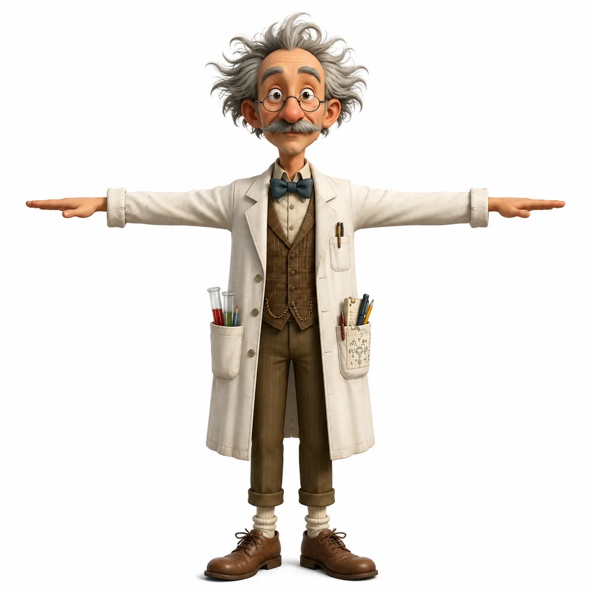 Scientist Explaining with a Reference Image