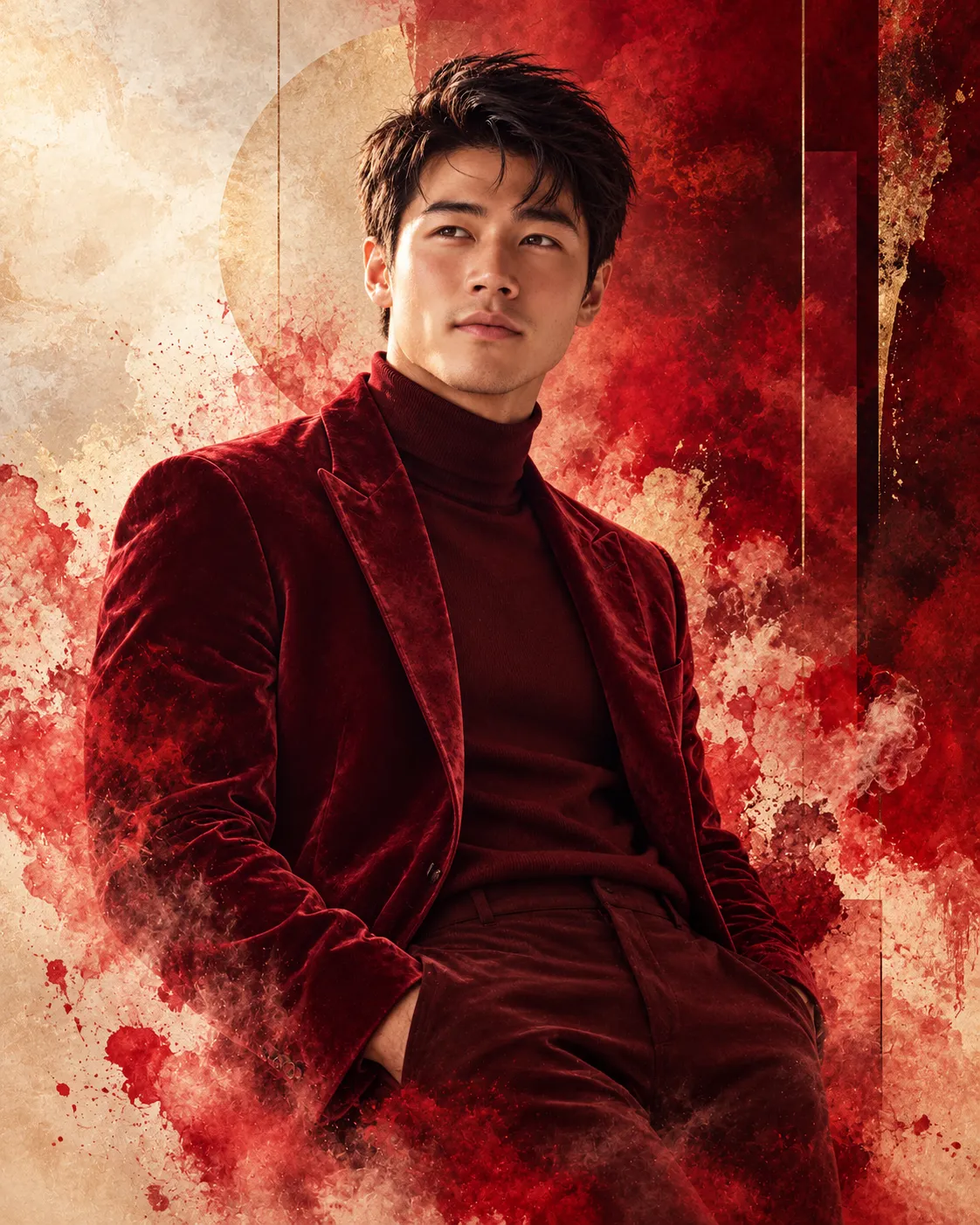 Crimson Fine-Art Editorial Portrait output 1