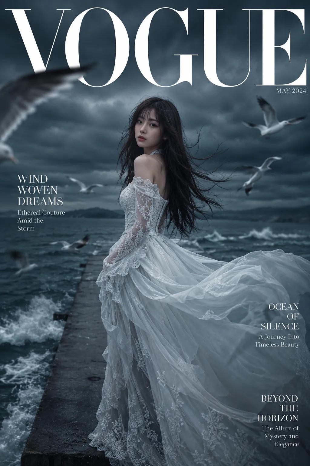 Stormy Ocean Vogue Fashion Cover output 1