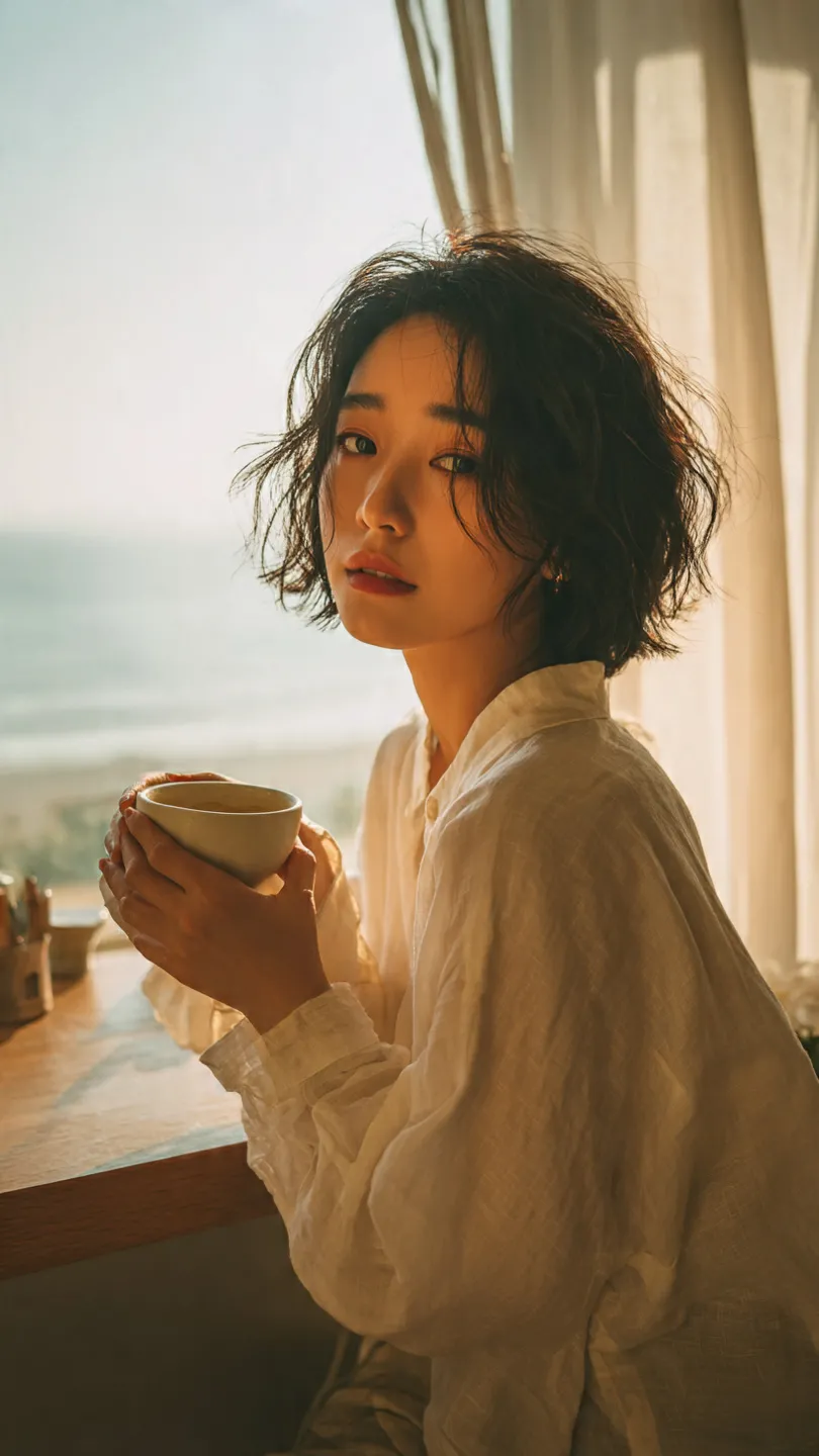 Peaceful Morning Coffee Portrait output 2