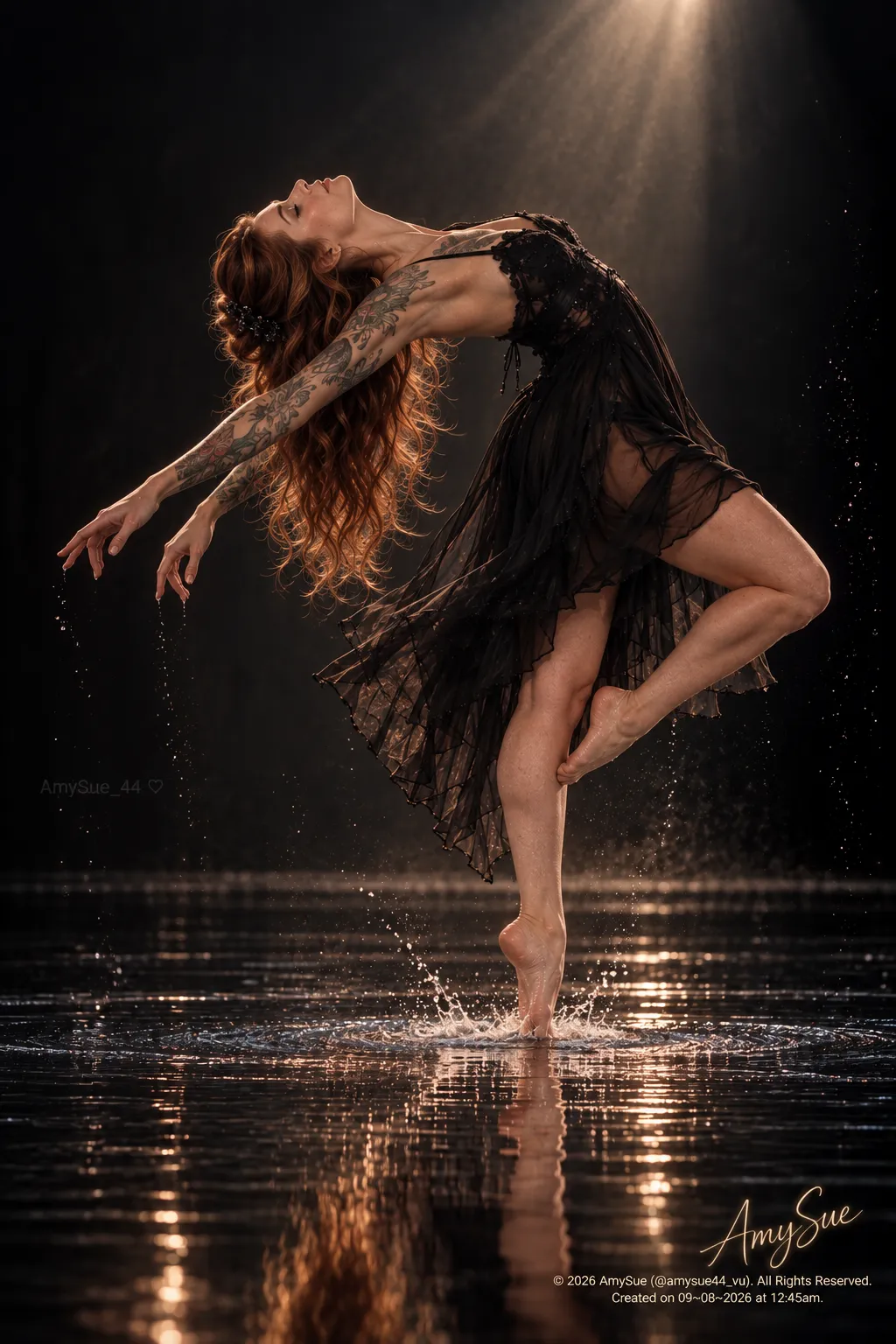Waterborne Swan: Photorealistic Ballet Portrait output 2