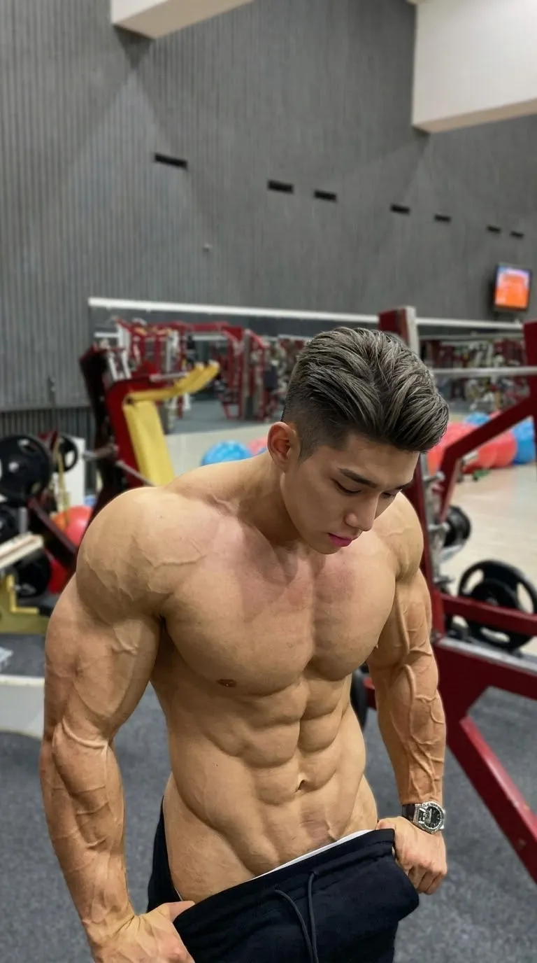 Korean Fitness Model in a Gym output 1