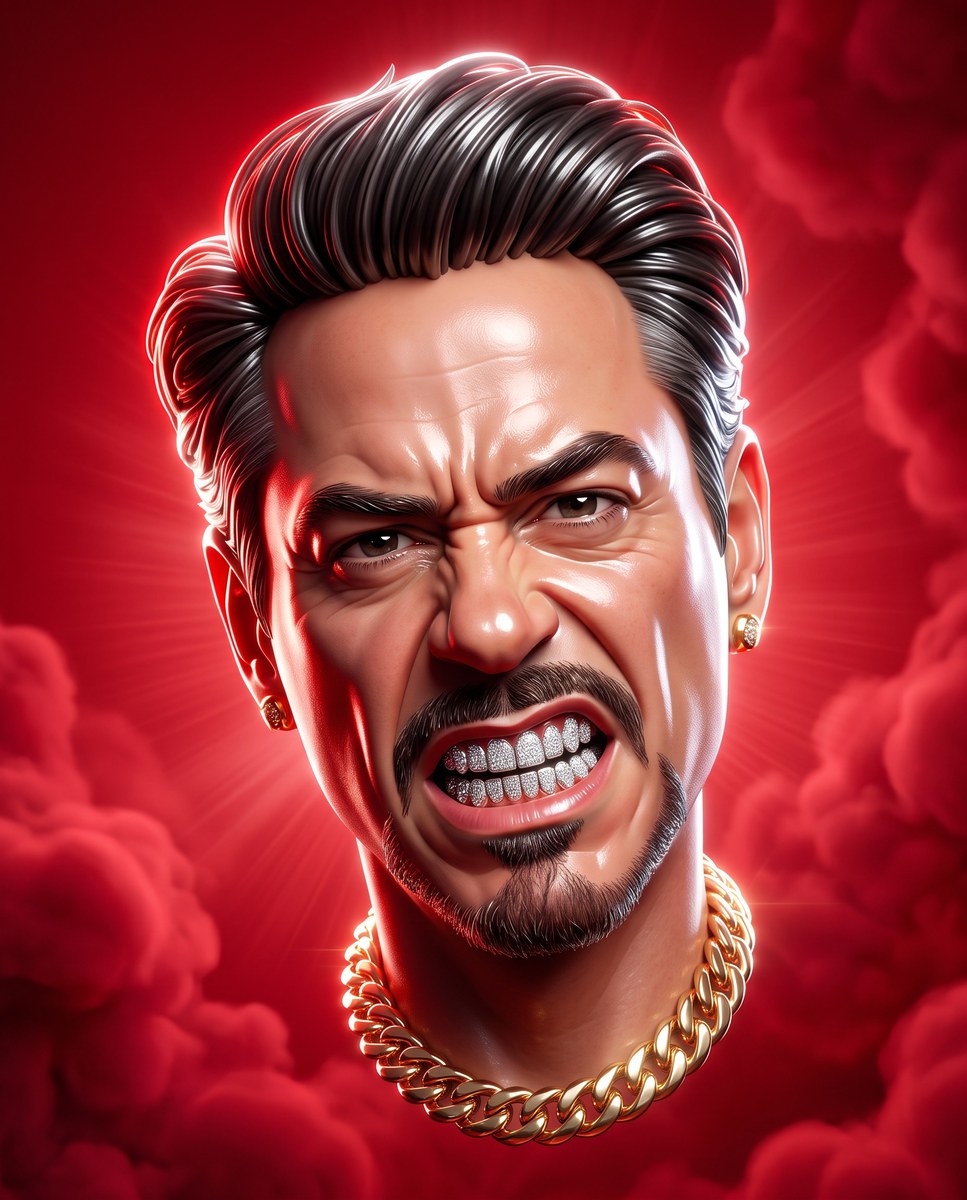 Glossy 3D Caricature Portrait