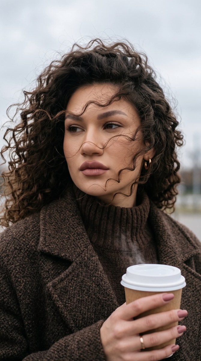 Windblown Autumn Editorial Portrait