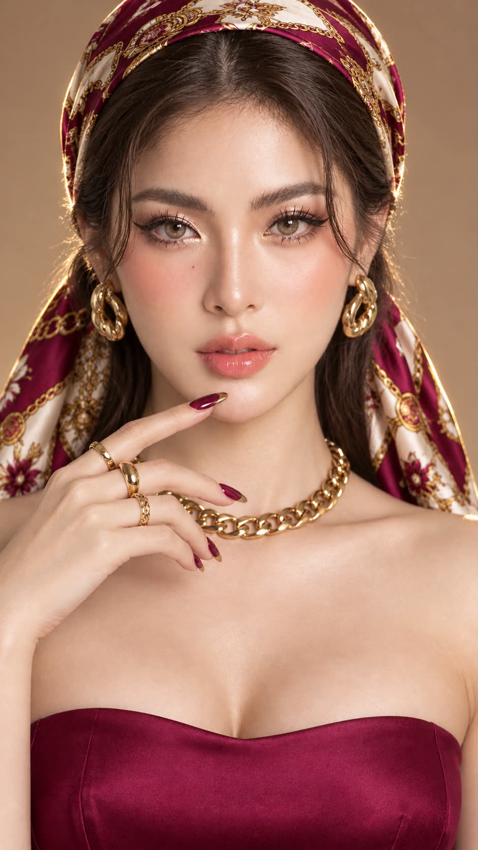 Magenta High-Fashion Beauty Portrait output 6