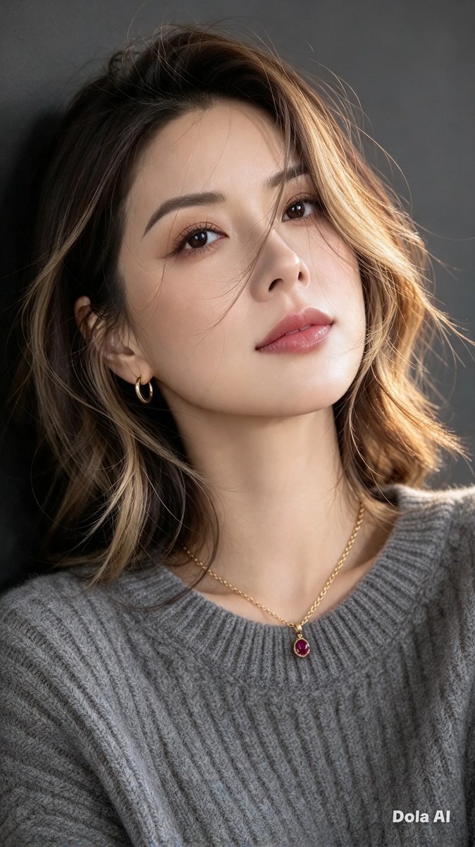 Cinematic Close-Up Portrait of a Young East Asian Woman output 2