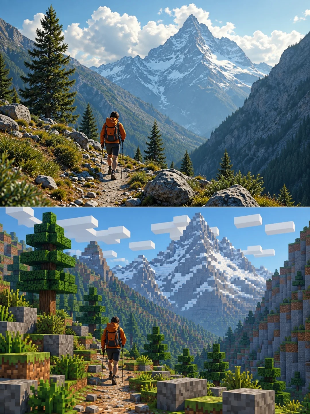 Transform a Photo into a Minecraft Voxel World output 4