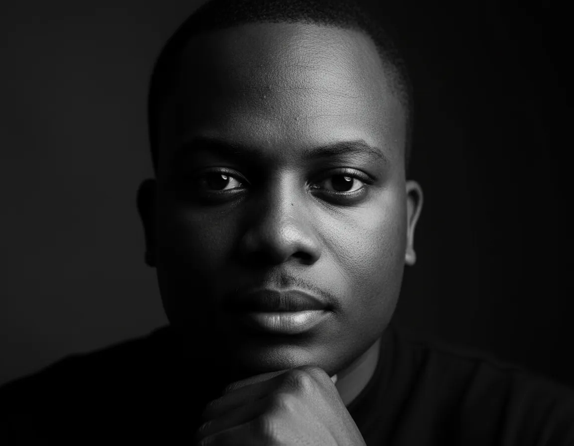 High-Contrast Black-and-White Portrait output 2