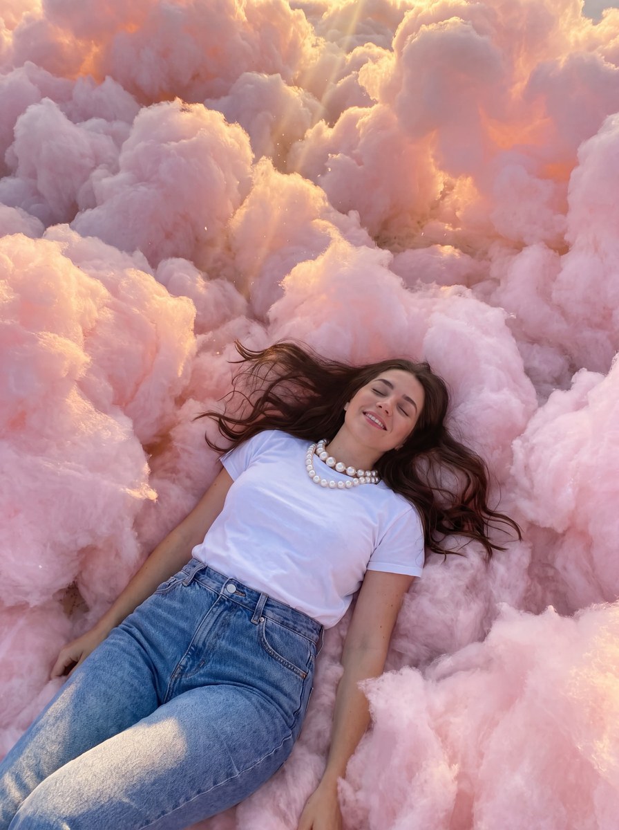 Dreamy Pink Cloud Portrait output 2