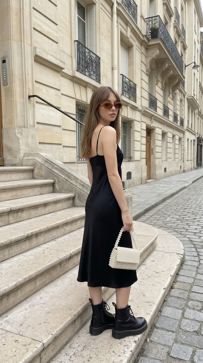 Parisian Street-Style Portrait on Stone Steps output 3