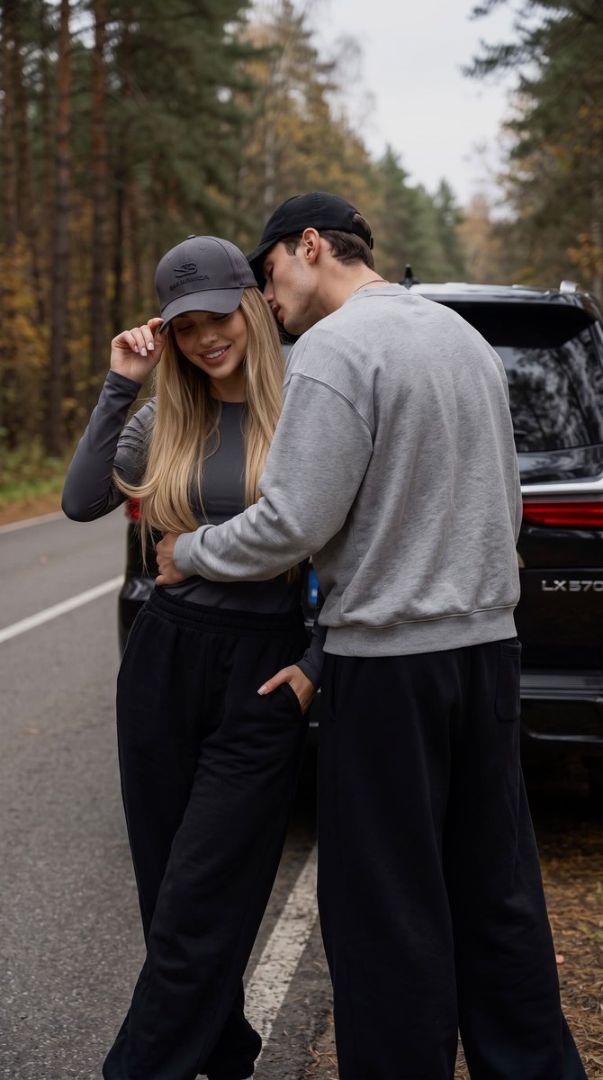 Ultra-Realistic Autumn Couple Lifestyle Photo